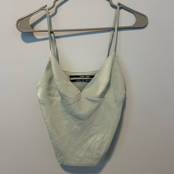 Urban Outfitters Tops - Urban Outfitters sage green satin cowl cami